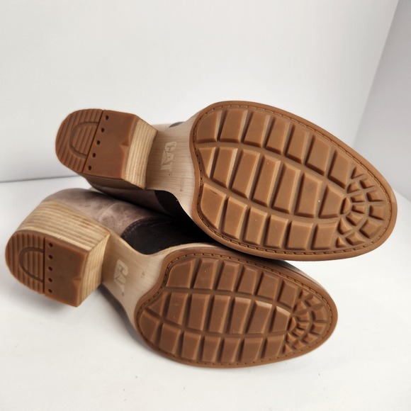 CAT Caterpillar Women's Block Heel Marlowe Two Color Booties Size 7W - Picture 6 of 6